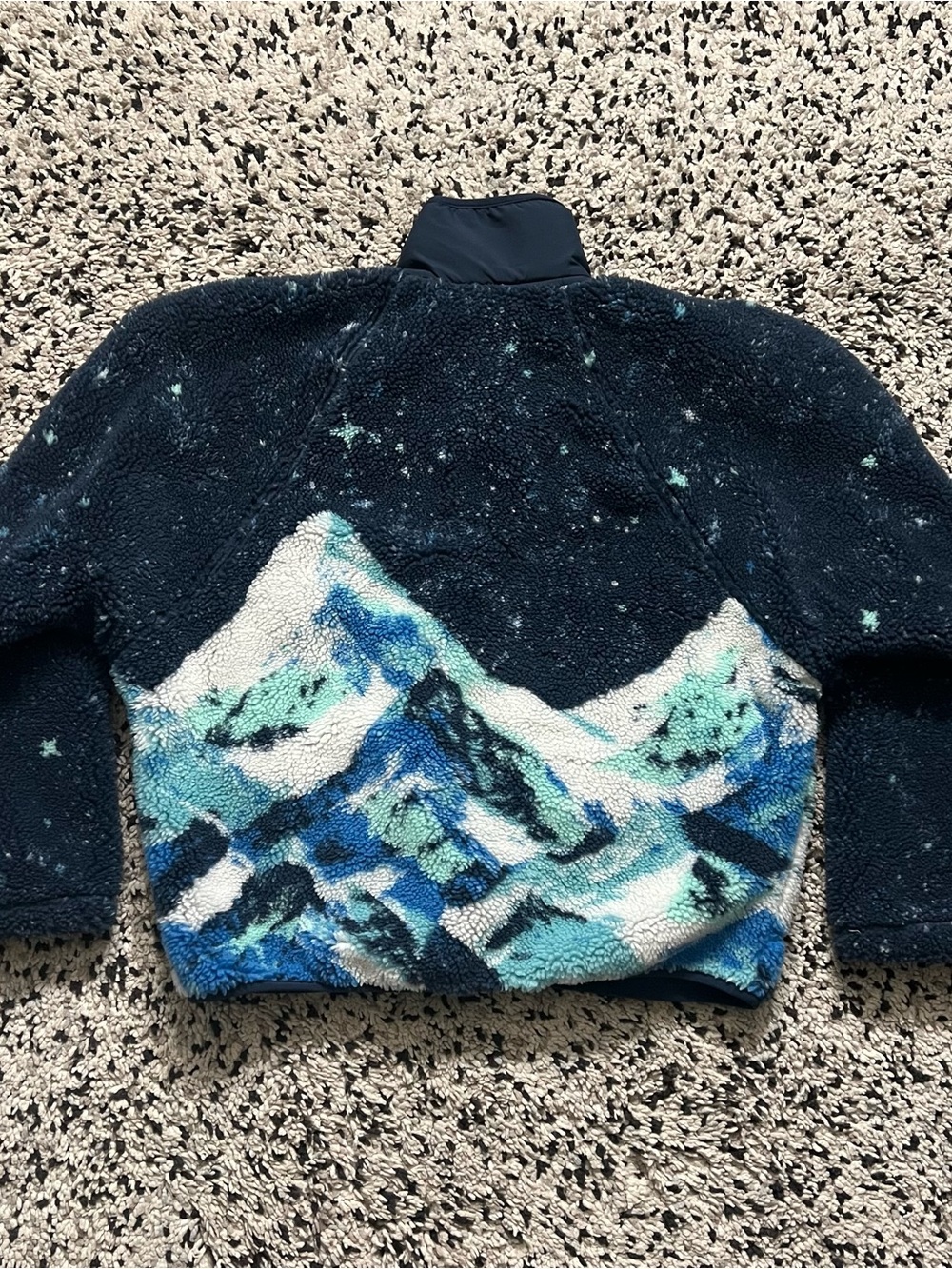 Free People FP Movement Hit The Slopes Fleece Navy Blue Snow Mountain Medium - Picture 15 of 15